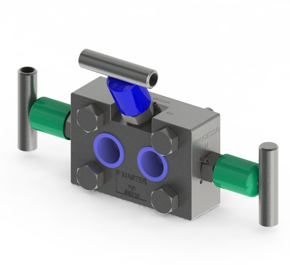 Válvula Manifold 3 Vias FLOWMASTER